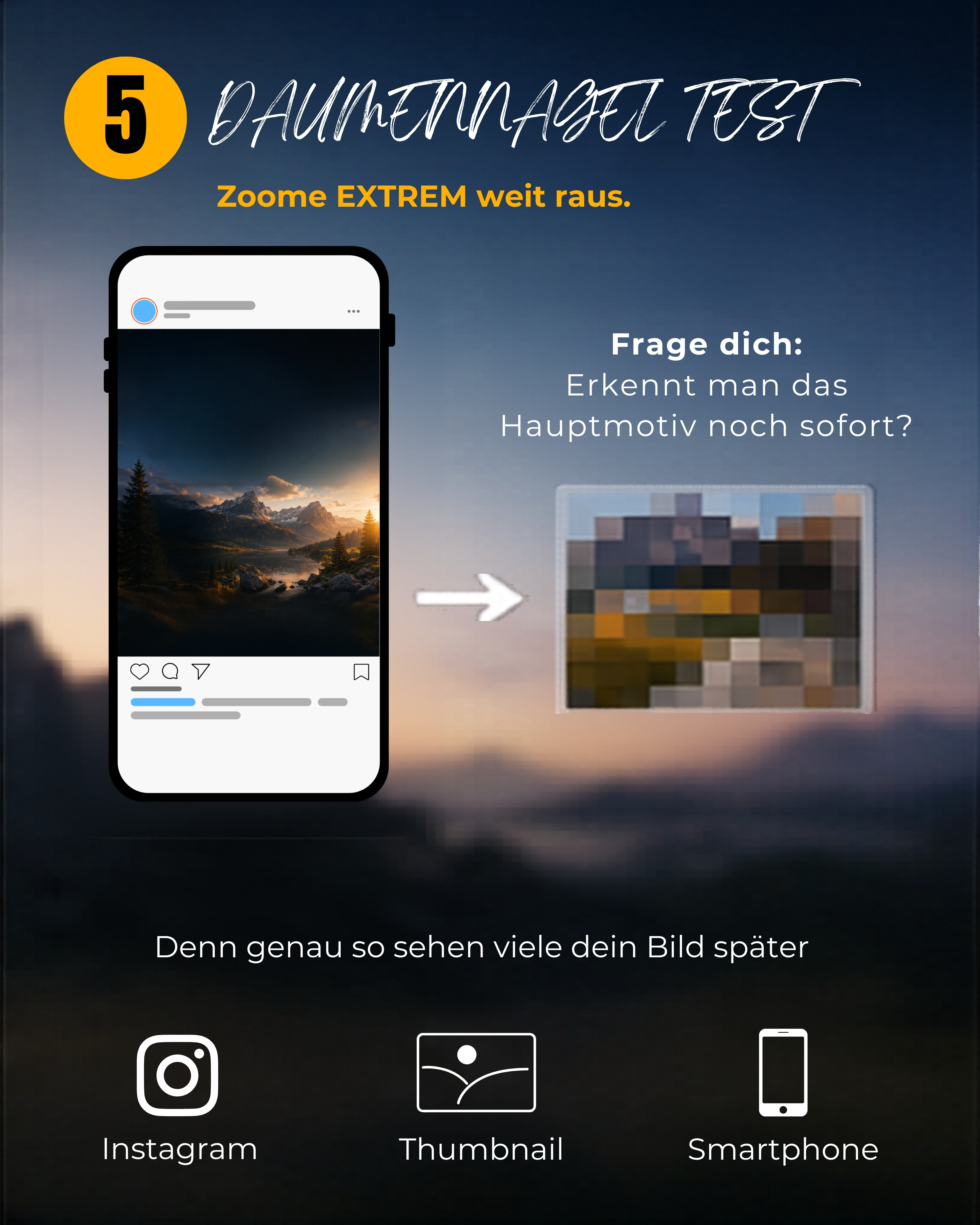 So begegnet dein Bild den meisten Menschen – als kleine Kachel auf einem Handy.